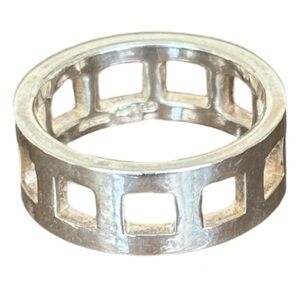 GUCCI's Open Square Silver 925 Ring size 5.5
